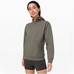 Lululemon All Yours Hoodie *Terry Grey Sage W3DAMS cotton terry size 6